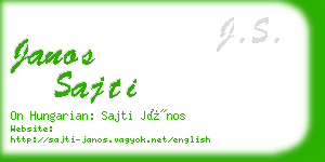 janos sajti business card